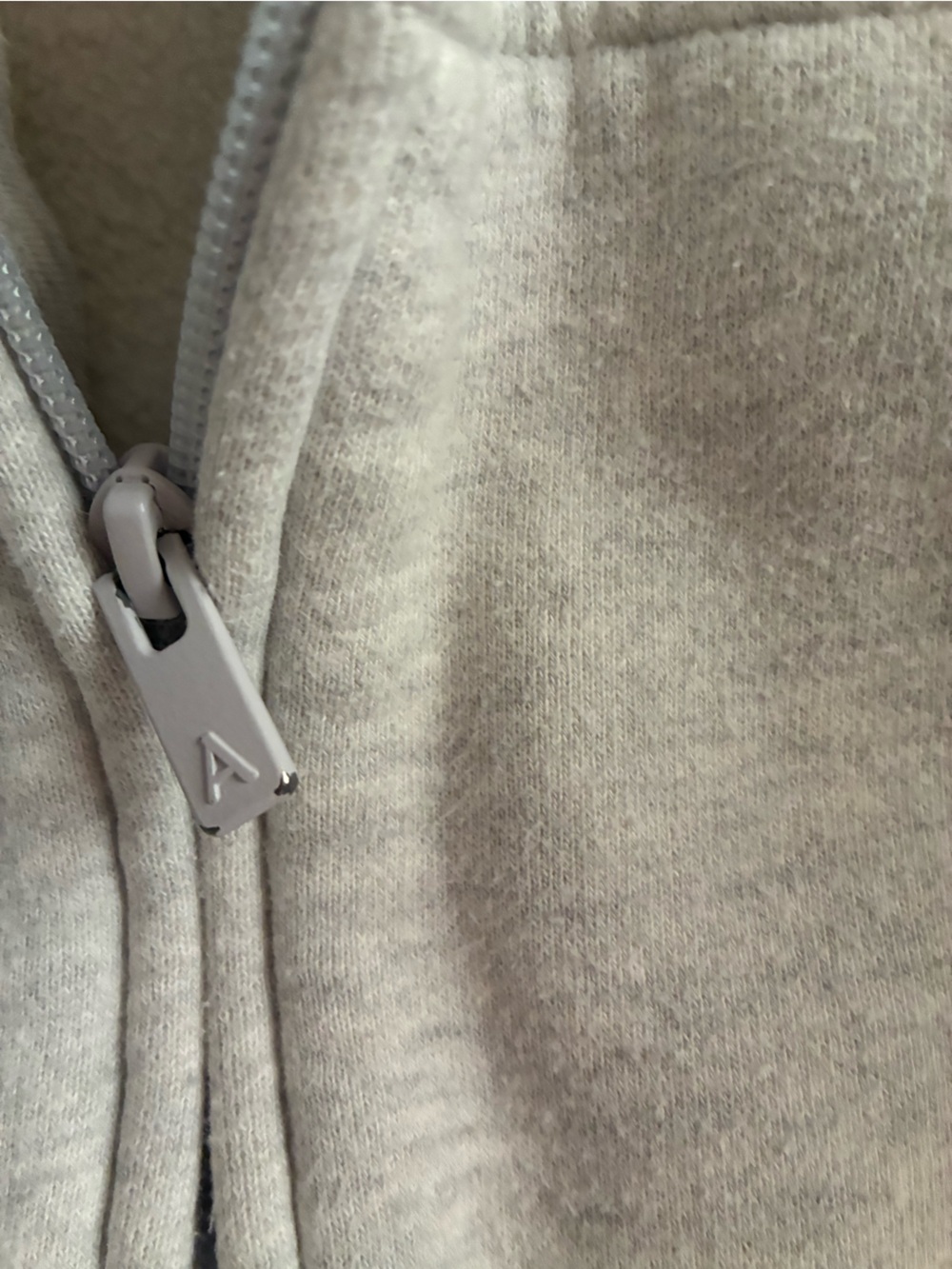 Aritzia Sweatfleece Zip up Heather Grey - Picture 3 of 3